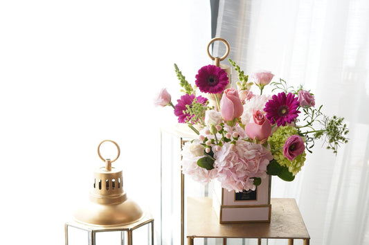 12 lavender roses basket of love