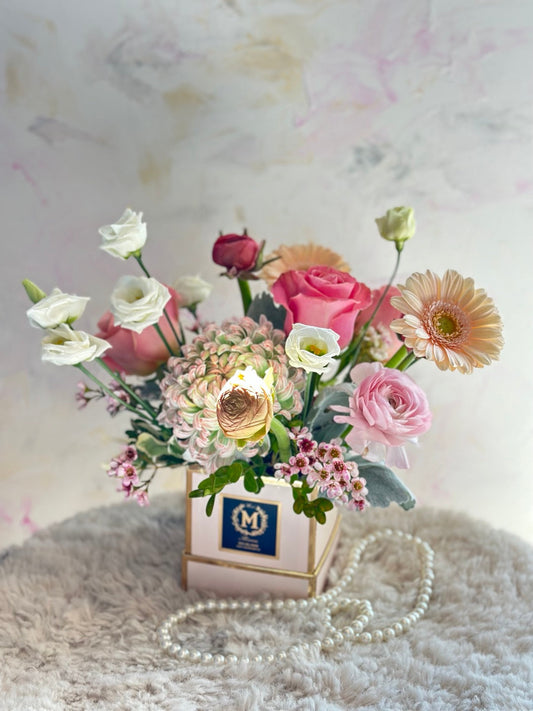 12 lavender roses basket of love